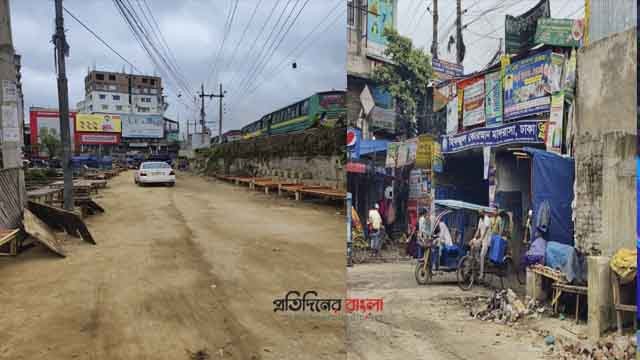 সংস্কার শেষ, রাস্তাটি চালু হওয়ার পূর্বেই—দখলে ভ্রাম্যমাণ দোকান, হতাশ শনি আখড়াবাসী