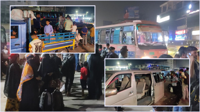দিনশেষে রাতেও যানজট : ঈদের আনন্দ হারাচ্ছেন যাত্রীরা