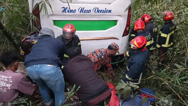 মাদারীপুরে নিয়ন্ত্রণ হারিয়ে বাস খাদে, ইজিবাইকের তিন যাত্রী নিহত