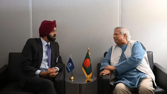 জাতিসংঘে প্রধান উপদেষ্টার সঙ্গে বিশ্বব্যাংক প্রেসিডেন্টের বৈঠক