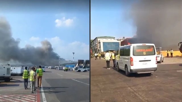শাহজালাল বিমানবন্দরের কার্গো সেকশনে ভয়াবহ আগুন, ফ্লাইট চলাচল স্বাভাবিক: কর্তৃপক্ষ