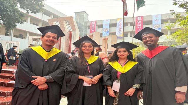 বুটেক্সের প্রথম সমাবর্তনে একই পরিবারের চারজনের ডিগ্রি অর্জন
