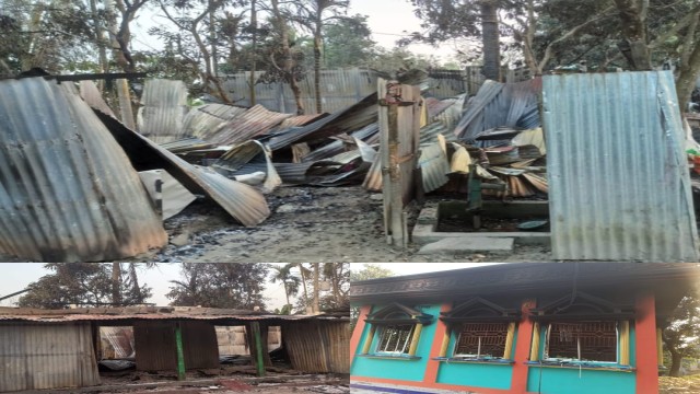 নাসিরনগরে জোড়া হত্যার পর পাল্টাপাল্টি হামলা, অগ্নিসংযোগ ও লুটপাট