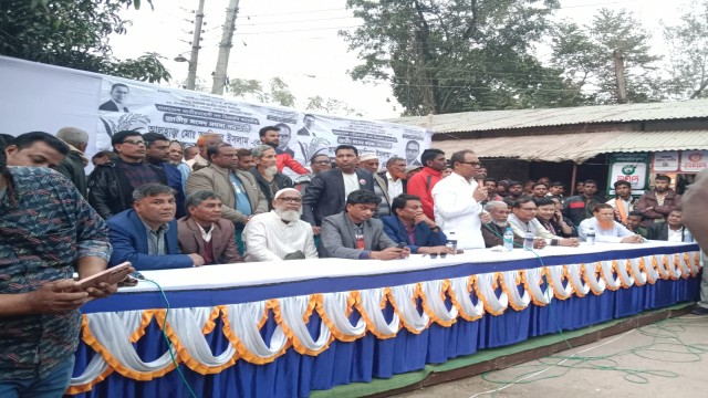 নাচোলে বিএনপি প্রার্থী আমিনুল ইসলামের গণসংযোগ