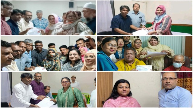 রাজবাড়ী থেকে সংরক্ষিত নারী আসনে বিএনপির মনোনয়নপত্র নিলেন ৮ নেত্রী