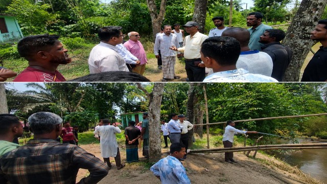 মৌলভীবাজারের শ্রীমঙ্গল উপজেলার আশিদ্রোন ইউনিয়নের বিলাসেরপাড় এলাকায় ভেঙে যাওয়া একটি সাঁকো পরিদর্শন কর...