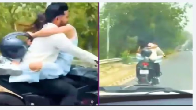 বান্ধবীকে কোলে নিয়ে বাইক চালানোয় ৭৫ হাজার টাকা জরিমানা