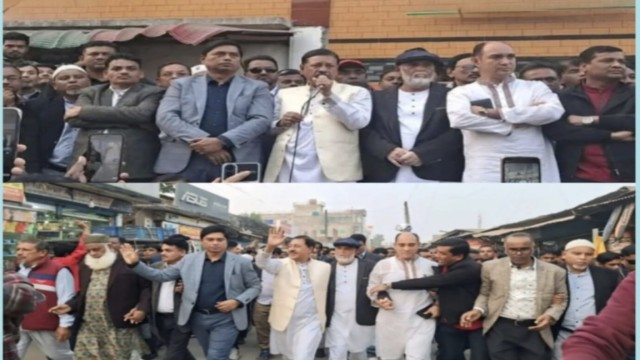 কটিয়াদীতে বিএনপির গণমিছিল ও জনসভা