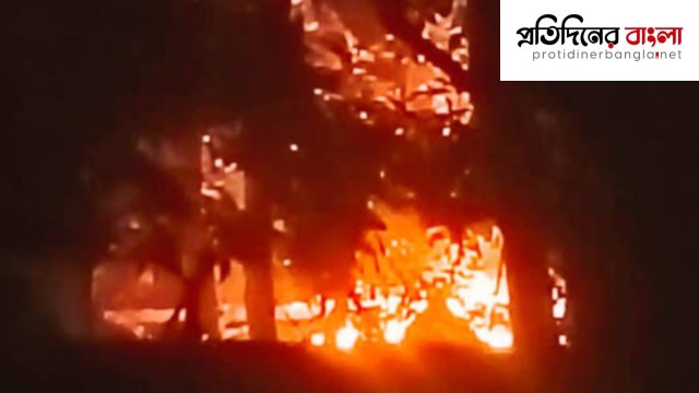 নেশার টাকা না পেয়ে নিজের ঘরে আগুন দিলেন যুবক