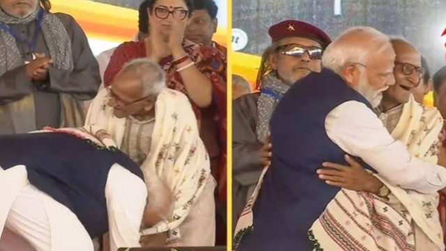 মোদির শ্রদ্ধা ও আলিঙ্গন: কে এই ৯৭ বছর বয়সি মাখন লাল সরকার?