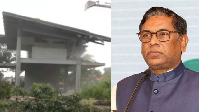 নসরুল হামিদের বাংলোবাড়ি উচ্ছেদে বিআইডব্লিউটিএর অভিযান