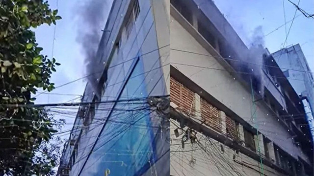 মতিঝিলে ভবনে অগ্নিকাণ্ড, নিয়ন্ত্রণে ফায়ার সার্ভিসের চার ইউনিট