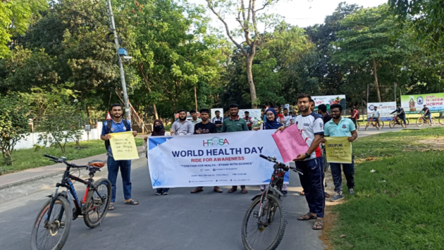 রাবিতে স্বাস্থ্য সচেতনতায় 'রাইড ফর অ্যাওয়ারনেস' ও জনসচেতনতা কর্মসূচি অনুষ্ঠিত